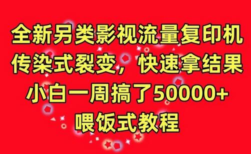 全新另类影视流量复印机，传染式裂变，快速拿结果，小白一周搞了50000+，喂饭式教程-鲤鱼笔记