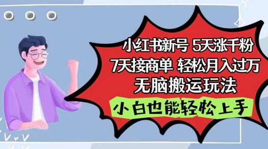 小红书影视泥巴追剧5天涨千粉，7天接商单，轻松月入过万，无脑搬运玩法-鲤鱼笔记