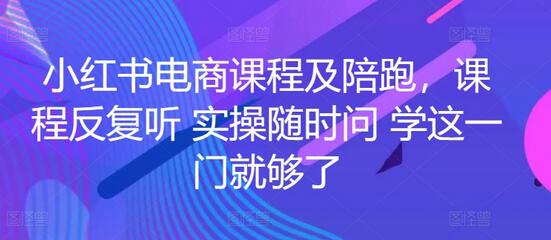 小红书电商课程及陪跑，课程反复听 实操随时问 学这一门就够了-鲤鱼笔记