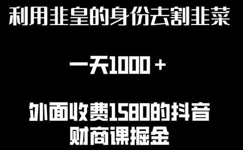 利用非皇的身份去割韭菜，一天1000+(附详细资源)-鲤鱼笔记