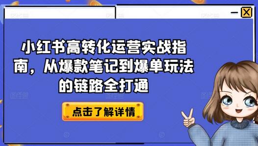 小红书高转化运营实战指南，从爆款笔记到爆单玩法的链路全打通-鲤鱼笔记