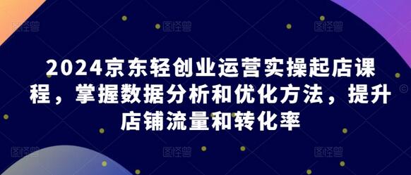 2024京东轻创业运营实操起店课程，掌握数据分析和优化方法，提升店铺流量和转化率-鲤鱼笔记