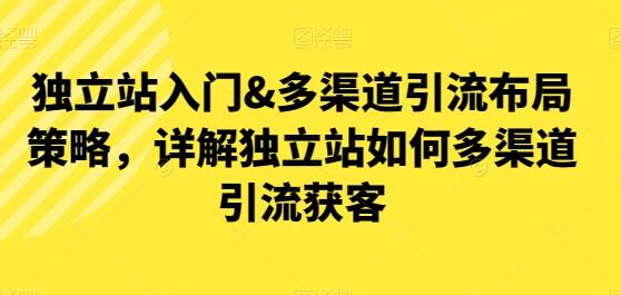 独立站入门&多渠道引流布局策略，详解独立站如何多渠道引流获客-鲤鱼笔记