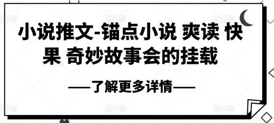 小说推文-锚点小说 爽读 快果 奇妙故事会的挂载