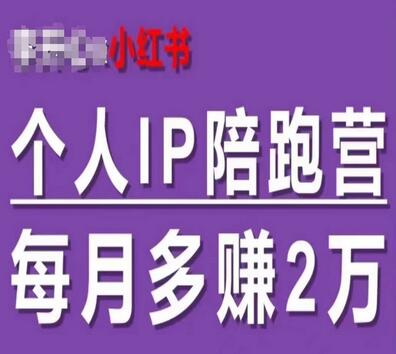 小红书个人IP陪跑营，60天拥有自动转化成交的双渠道个人IP，每月多赚2w