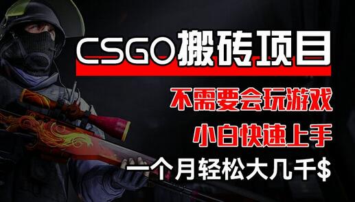 CSGO 装备搬砖项目，操作简单，不需要会玩游戏，小白也能快速上手，一个月轻松大几千