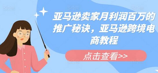 亚马逊卖家月利润百万的推广秘诀，亚马逊跨境电商教程