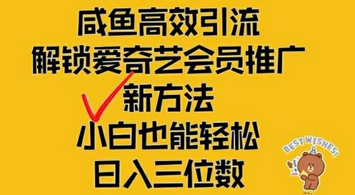 闲鱼高效引流，解锁爱奇艺会员推广新玩法，小白也能轻松日入三位数