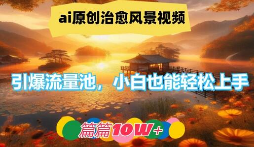 ai原创治愈风景视频，引爆流量池，小白也能轻松上手，篇篇10w+