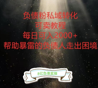 负债粉掘金计划，帮助负债者解决问题，债务规划，债务重组，最好的变现方式