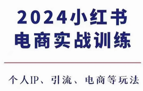 2024小红书电商3.0实战训练，包含个人IP、引流、电商等玩法